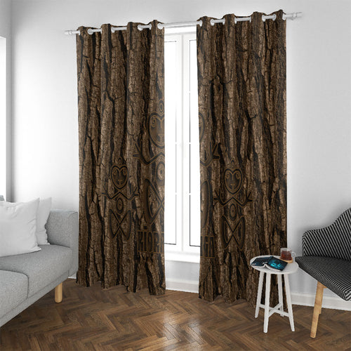 Kioranga Moriori New Zealand Window Curtain Kopi Rakau Carving Art