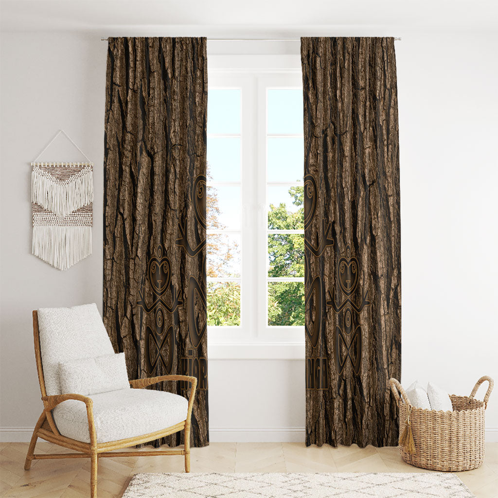 Kioranga Moriori New Zealand Window Curtain Kopi Rakau Carving Art