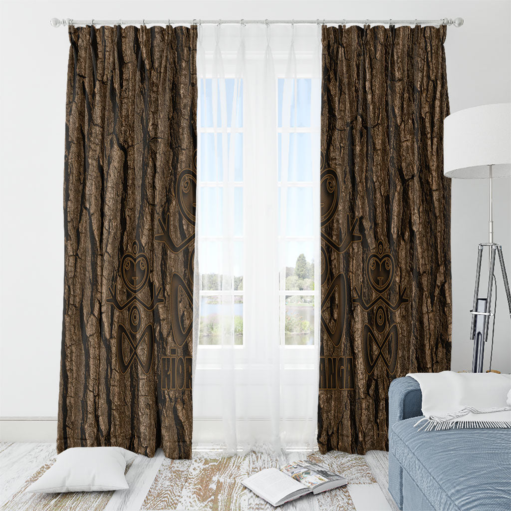 Kioranga Moriori New Zealand Window Curtain Kopi Rakau Carving Art