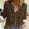 Kioranga Moriori New Zealand Women Casual Shirt Kopi Rakau Carving Art