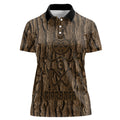 Kioranga Moriori New Zealand Women Polo Shirt Kopi Rakau Carving Art
