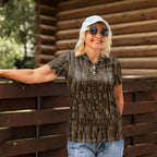 Kioranga Moriori New Zealand Women Polo Shirt Kopi Rakau Carving Art