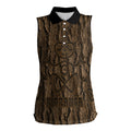 Kioranga Moriori New Zealand Women Sleeveless Polo Shirt Kopi Rakau Carving Art