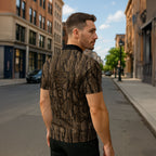 Kioranga Moriori New Zealand Zipper Polo Shirt Kopi Rakau Carving Art