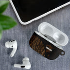 Moriori Kekoru New Zealand Personalised AirPods Case Kopi Rakau Carving Chatham Islands Map