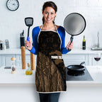 Moriori Kekoru New Zealand Personalised Apron Kopi Rakau Carving Chatham Islands Map