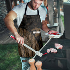 Moriori Kekoru New Zealand Personalised Apron Kopi Rakau Carving Chatham Islands Map