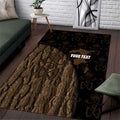 Moriori Kekoru New Zealand Personalised Area Rug Kopi Rakau Carving Chatham Islands Map