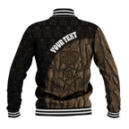 Moriori Kekoru New Zealand Personalised Baseball Jacket Kopi Rakau Carving Chatham Islands Map