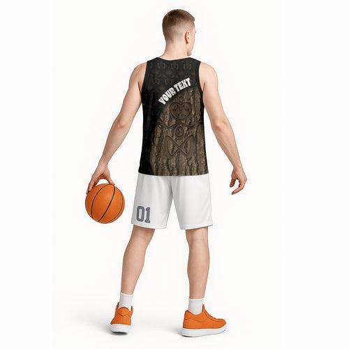 Moriori Kekoru New Zealand Personalised Basketball Jersey Kopi Rakau Carving Chatham Islands Map