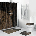 Moriori Kekoru New Zealand Personalised Bathroom Set Kopi Rakau Carving Chatham Islands Map