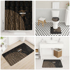 Moriori Kekoru New Zealand Personalised Bathroom Set Kopi Rakau Carving Chatham Islands Map
