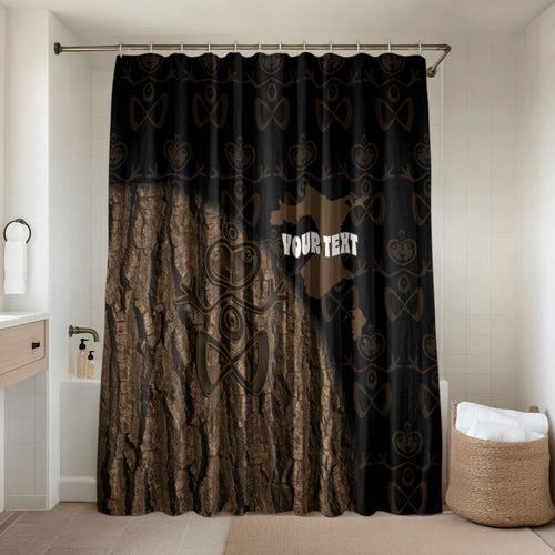 Moriori Kekoru New Zealand Personalised Bathroom Set Kopi Rakau Carving Chatham Islands Map