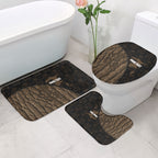 Moriori Kekoru New Zealand Personalised Bathroom Set Kopi Rakau Carving Chatham Islands Map