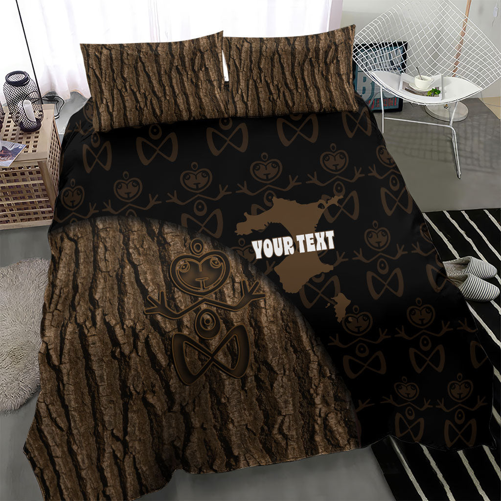 Moriori Kekoru New Zealand Personalised Bedding Set Kopi Rakau Carving Chatham Islands Map