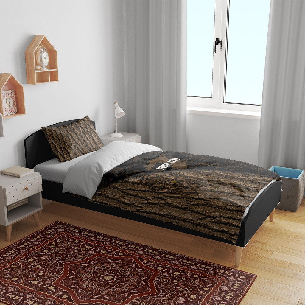 Moriori Kekoru New Zealand Personalised Bedding Set Kopi Rakau Carving Chatham Islands Map