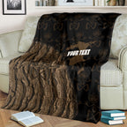 Moriori Kekoru New Zealand Personalised Blanket Kopi Rakau Carving Chatham Islands Map