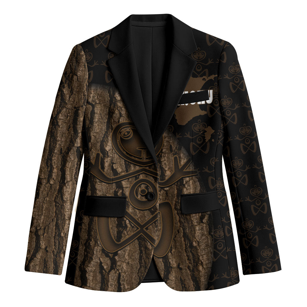 Moriori Kekoru New Zealand Personalised Blazer Kopi Rakau Carving Chatham Islands Map