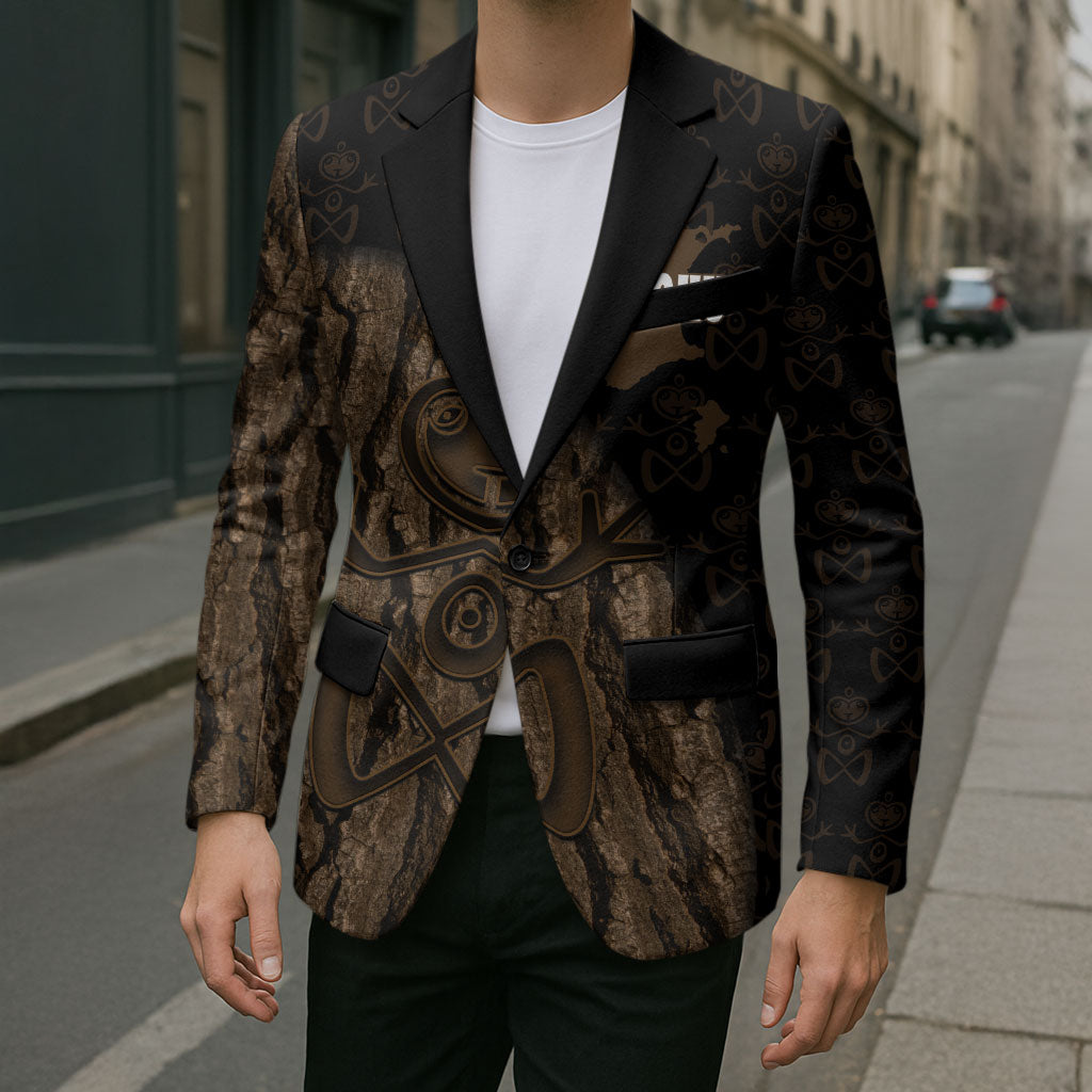 Moriori Kekoru New Zealand Personalised Blazer Kopi Rakau Carving Chatham Islands Map