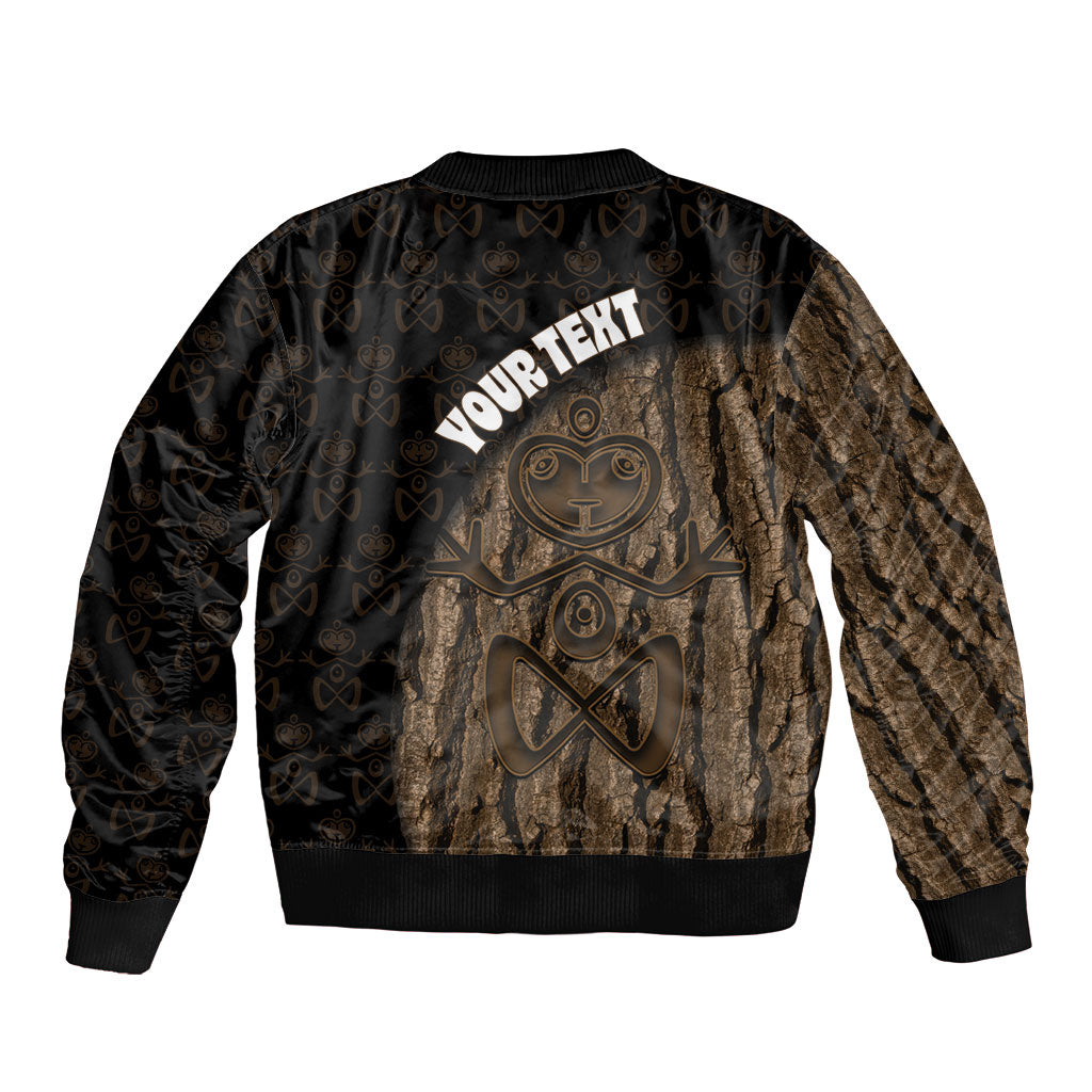 Moriori Kekoru New Zealand Personalised Bomber Jacket Kopi Rakau Carving Chatham Islands Map