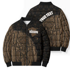 Moriori Kekoru New Zealand Personalised Bomber Puffer Jacket Kopi Rakau Carving Chatham Islands Map