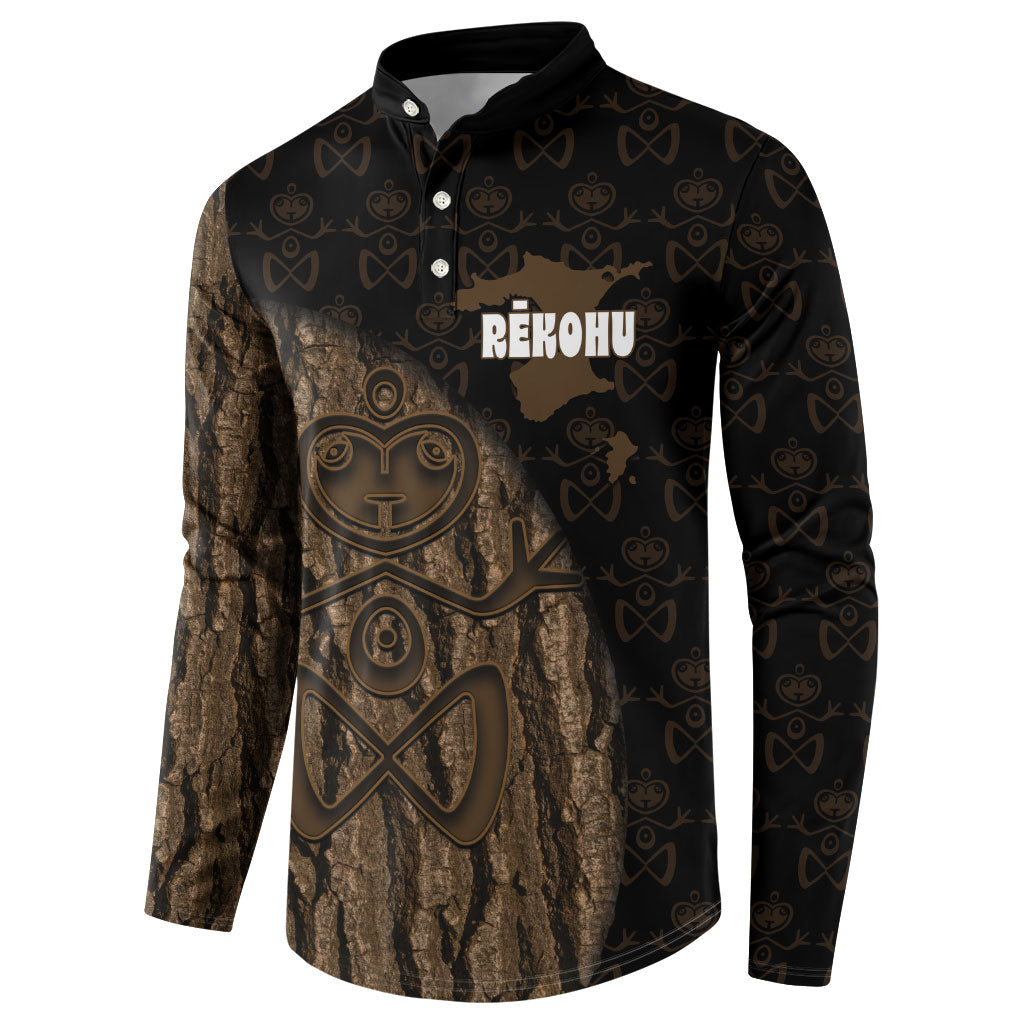 Moriori Kekoru New Zealand Personalised Button Sweatshirt Kopi Rakau Carving Chatham Islands Map