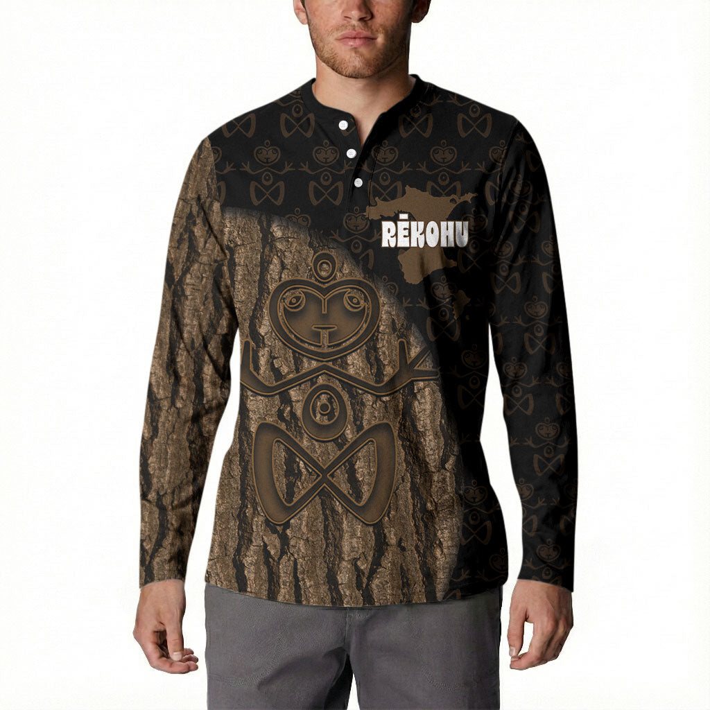Moriori Kekoru New Zealand Personalised Button Sweatshirt Kopi Rakau Carving Chatham Islands Map
