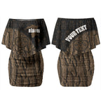 Moriori Kekoru New Zealand Personalised Couples Matching Off Shoulder Short Dress and Hawaiian Shirt Kopi Rakau Carving Chatham Islands Map