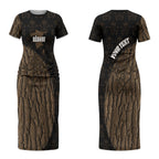 Moriori Kekoru New Zealand Personalised Couples Matching Short Sleeve Bodycon Dress and Long Sleeve Button Shirt Kopi Rakau Carving Chatham Islands Map