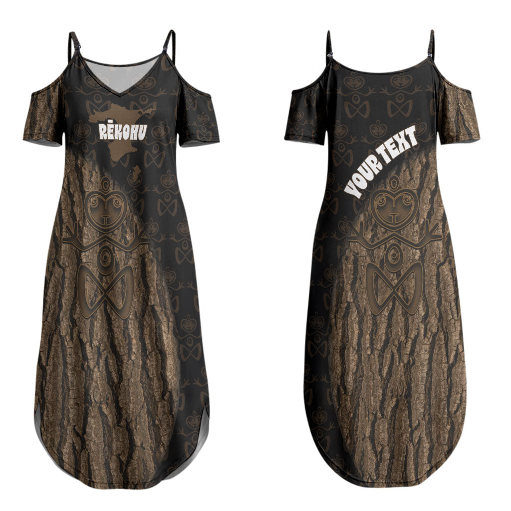 Moriori Kekoru New Zealand Personalised Couples Matching Summer Maxi Dress and Hawaiian Shirt Kopi Rakau Carving Chatham Islands Map