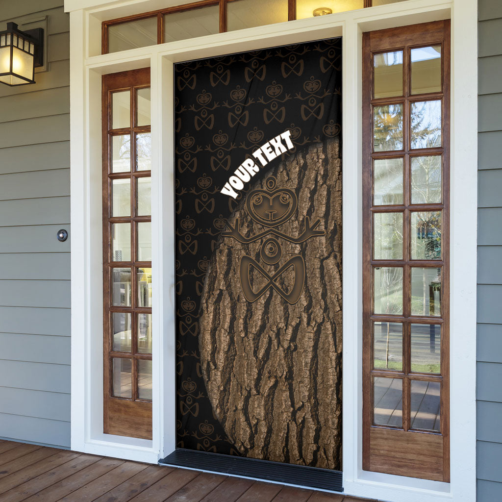 Moriori Kekoru New Zealand Personalised Door Cover Kopi Rakau Carving Chatham Islands Map