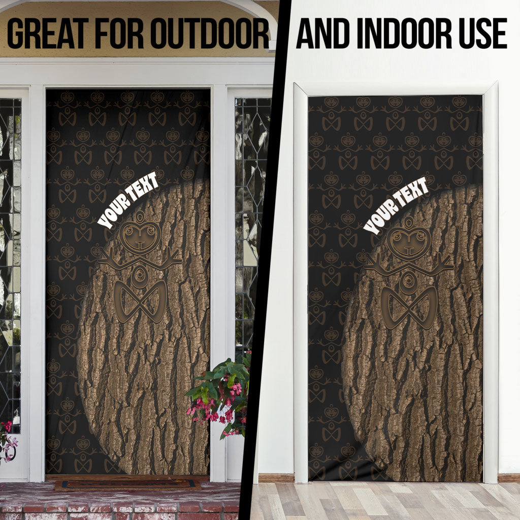 Moriori Kekoru New Zealand Personalised Door Cover Kopi Rakau Carving Chatham Islands Map