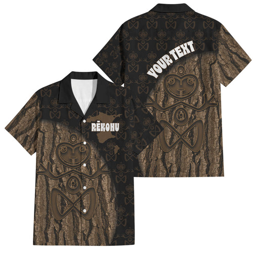 Moriori Kekoru New Zealand Personalised Family Matching Off Shoulder Maxi Dress and Hawaiian Shirt Kopi Rakau Carving Chatham Islands Map