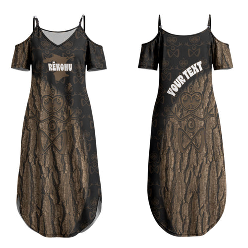 Moriori Kekoru New Zealand Personalised Family Matching Summer Maxi Dress and Hawaiian Shirt Kopi Rakau Carving Chatham Islands Map