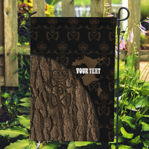 Moriori Kekoru New Zealand Personalised Garden Flag Kopi Rakau Carving Chatham Islands Map