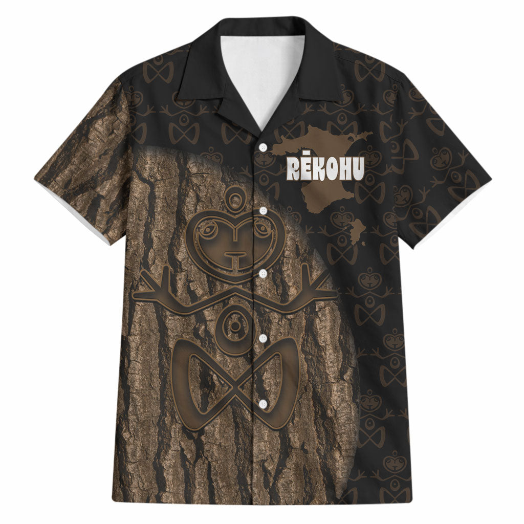 Moriori Kekoru New Zealand Personalised Hawaiian Shirt Kopi Rakau Carving Chatham Islands Map