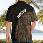 Moriori Kekoru New Zealand Personalised Hawaiian Shirt Kopi Rakau Carving Chatham Islands Map