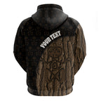 Moriori Kekoru New Zealand Personalised Hoodie Kopi Rakau Carving Chatham Islands Map