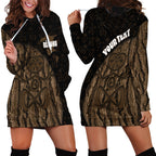Moriori Kekoru New Zealand Personalised Hoodie Dress Kopi Rakau Carving Chatham Islands Map