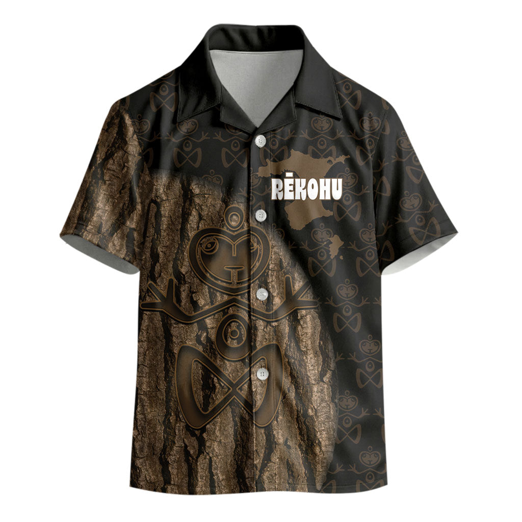 Moriori Kekoru New Zealand Personalised Kid Hawaiian Shirt Kopi Rakau Carving Chatham Islands Map