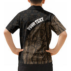 Moriori Kekoru New Zealand Personalised Kid Hawaiian Shirt Kopi Rakau Carving Chatham Islands Map