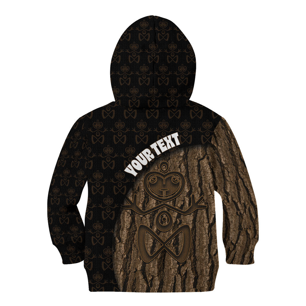 Moriori Kekoru New Zealand Personalised Kid Hoodie Kopi Rakau Carving Chatham Islands Map