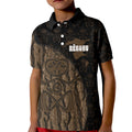 Moriori Kekoru New Zealand Personalised Kid Polo Shirt Kopi Rakau Carving Chatham Islands Map