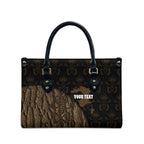 Moriori Kekoru New Zealand Personalised Leather Bag Kopi Rakau Carving Chatham Islands Map