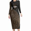 Moriori Kekoru New Zealand Personalised Long Sleeve Bodycon Dress Kopi Rakau Carving Chatham Islands Map