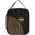 Moriori Kekoru New Zealand Personalised Lunch Bag Kopi Rakau Carving Chatham Islands Map