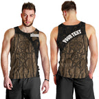 Moriori Kekoru New Zealand Personalised Men Tank Top Kopi Rakau Carving Chatham Islands Map