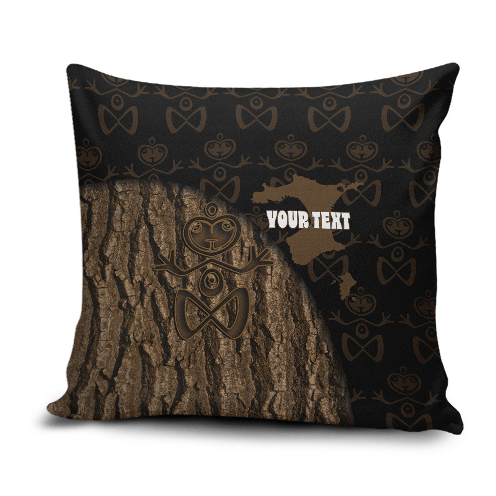 Moriori Kekoru New Zealand Personalised Pillow Cover Kopi Rakau Carving Chatham Islands Map
