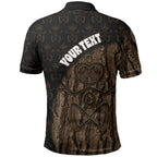 Moriori Kekoru New Zealand Personalised Polo Shirt Kopi Rakau Carving Chatham Islands Map