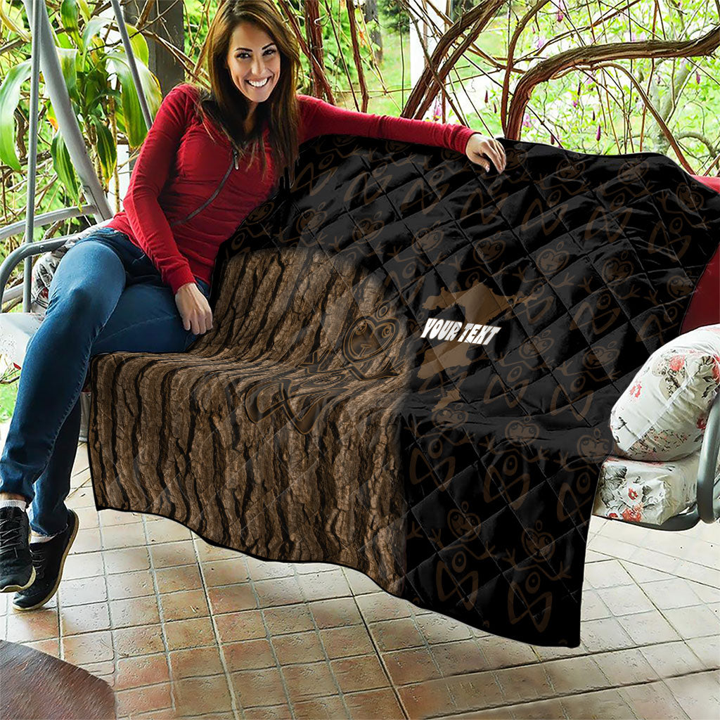 Moriori Kekoru New Zealand Personalised Quilt Kopi Rakau Carving Chatham Islands Map